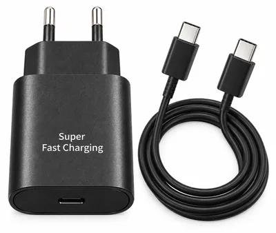 Produktbild von Ventarent 25W USB-C Ladeset mit 1 m Ladekabel, Schwarz