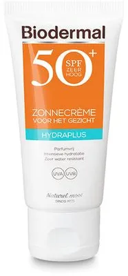 Productafbeelding van Biodermal Zonnecreme Gezicht Hydraplus Spf50 (50 ml)