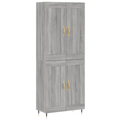 Image de Buffet haut Sonoma gris 69,5x34x180 cm Bois d'ingénierie