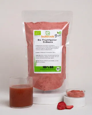 Produktbild von Erdbeere / 100 g Bio Erdbeerpulver | Trockenfrüchte | Erdbeere | Pulver | Frucht