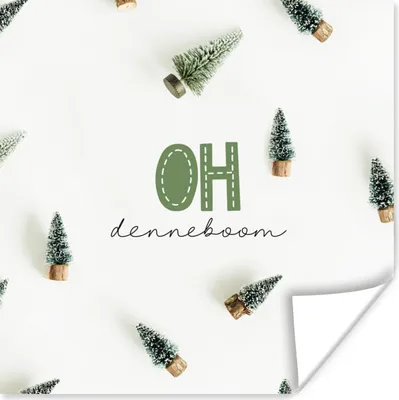 Produktbild von MuchoWow® Poster Winter - Weihnachten - Tannenbaum 75x75 cm - Wand Dekoration