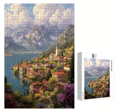 Zdjęcie produktu dla Puzzle dla dorosłych, 5000 elementów, przedstawiające miasto i góry