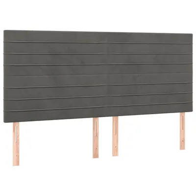Immagine prodotto di vidaXL Testiere 4 pz. Velluto grigio scuro 100x5x78/88 cm