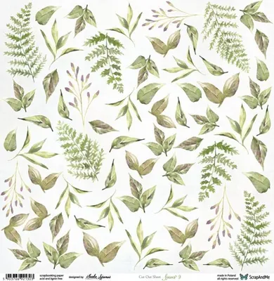 Image de SCRAPandME 30x30cm recto papier scrapbooking 250g, Leaves 9