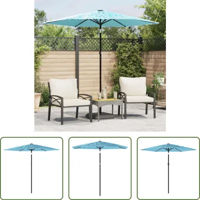 Immagine prodotto di The Living Store Ombrellone con palo in acciaio Blu 223x223x213 cm