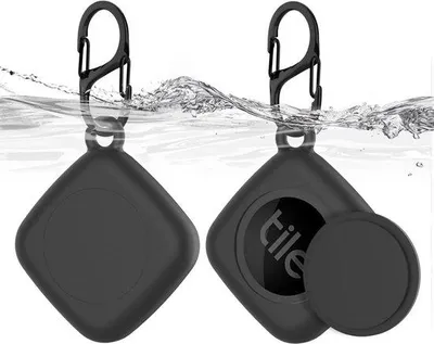 Produktbild von Famanu Silikonhalter mit Schlüsselanhänger für GPS Tracker - Versteckt & Wasserfest - Für Schlüssel, Geldbörse, Gepäck
