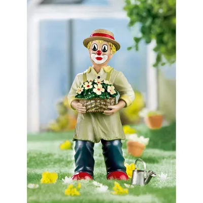 Image de Gilde Clown, "Der Blumenkorb", Blumendesign, Kunstharz, mehrfarbig, VE 1, L. 6 cm, B. 12 cm, H. 14 cm 10227 4009079102277