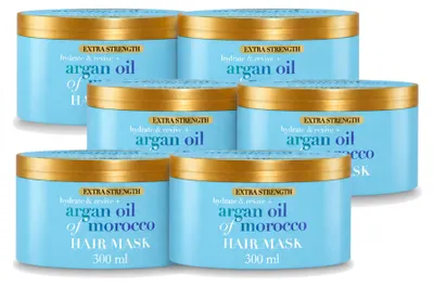Produktbild von 6 x OGX Argan Oil of Morocco Haarmasker Extra Sterk - 300 ml - Vorteilspackung - 6 Stücke