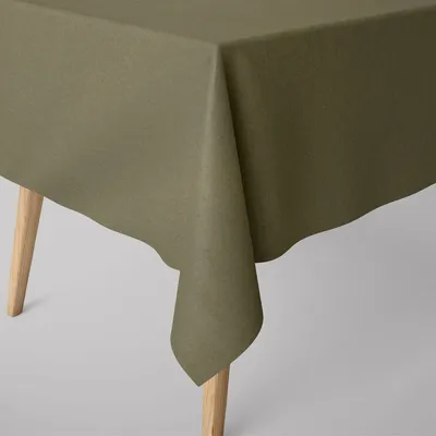 Produktbild von Tischdecke abwaschbar uni olivgrün div. Größen von SCHÖNER LEBEN. Größe 130 x 160 cm