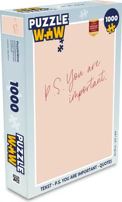 Obrázek produktu pro MuchoWow® Puzzle 1000 dílků Text - P.S. Jsi důležitý - Citáty - Hračky - Pro malé i velké - Hry - Skládačky