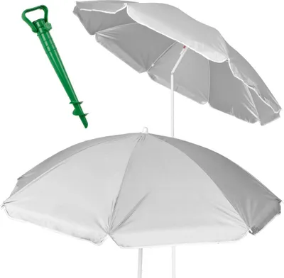 Obrázok produktu pre Plážový slnečník veľký s UV ochranou sivý