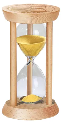 Produktbild von Sanduhr aus Glas, 1 Minute, mit Holzfuß