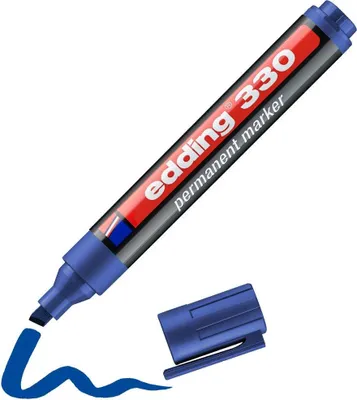 Produktbild von Edding 330, Blau, Meißel, Mehrfarbig, 1 mm, 5 mm, Multi