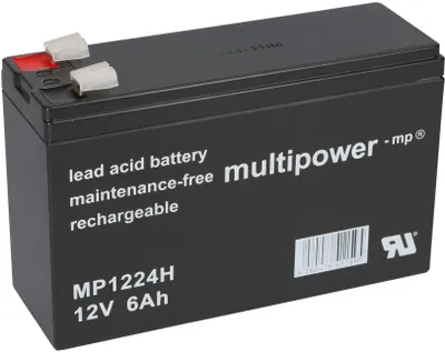 Produktbild von Multipower Blei-Akku MP1224H 12V 6Ah Hochstrom Faston 6,3mm