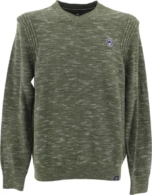 Produktbild von 33261 Lerros, ,  Herren Pullover Pulli V-Neck, mittlerer Linksstrick, khaki melange, 3XL