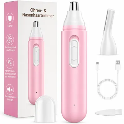 Produktbild von Nasenrasierer Damen aufladbare Nasenhaartrimmer Frauen USB: iFanzeTech Schmerzloser ohr Nasenhaarschneider und Augenbrauenrasierer für Frauen