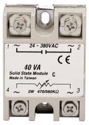 Produktbild von 40A Halbleiterrelais Eingang 2W 470 560KΩ Ausgang 24-380VAC Widerstand Spannungsregler Einphasen-SSR