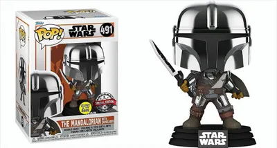 Produktbild von Star Wars - The Mandalorian with Darksaber 491 Special Edition Glows - Funko Pop! - Vinyl Figur