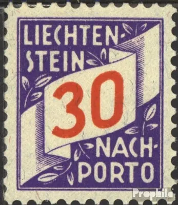 Produktbild von Briefmarken Liechtenstein 1928 Mi P18 mit Falz Portomarken
