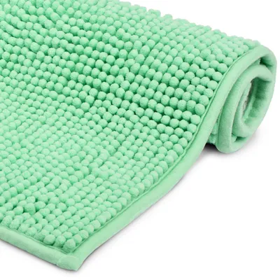 Image de Tapis de bain Beautissu BeauMare WR, 50 x 80 cm, antidérapant, chenille, vert clair