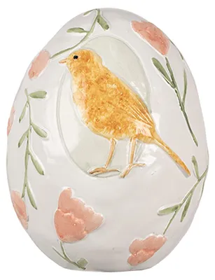Productafbeelding van Clayre & Eef decoratieve eierfiguur, 16 cm, wit, polyresin