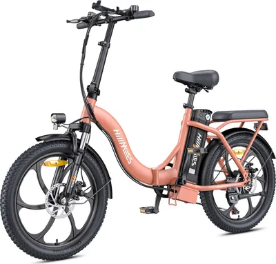 Image de Vélo Électrique HillMiles MilePort 1 - 250W Moteur 36V13Ah Batterie Pneus 20 Pouces Freins à Disques Mécaniques - Rouge