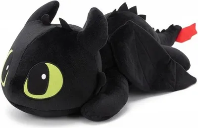 Obrázok produktu pre Dragon Night Fury Mascot Plyšová Hračka Čierna Pohodlná 55 Cm