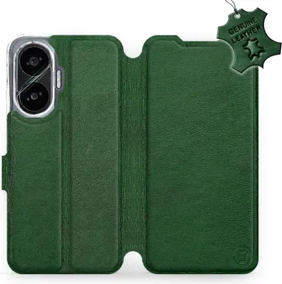 Produktbild von Echtleder Handyhülle für Xiaomi POCO F7, Mobiwear Leather, Grün