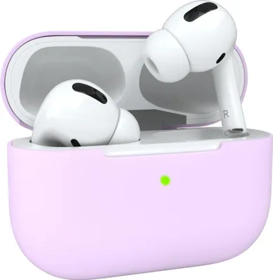 Produktbild von EAZY CASE - Schutzhülle für AirPods Pro Hülle Violett Silikon Case Stoßfest mit Deckel Schutz Antikratz Etui Cover rutschfeste Silikonhülle für Airpod Pro 1. Generation Silikoncase in Lila