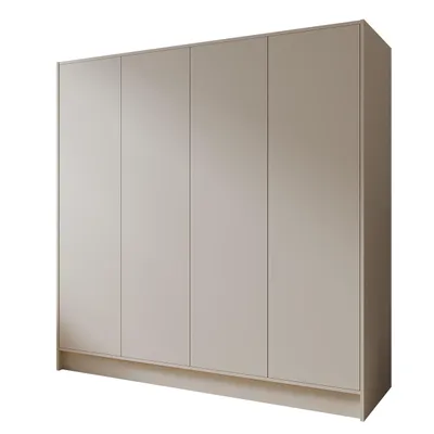 Produktbild von Drehtürenschrank GAVA 200 cm Moderner Kleiderschrank mit glatten Türen, Kaschmir