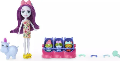 Zdjęcie produktu dla Enchantimals Baby Best Friends HNW97, Lalka modowa, Damski, 4 lat(a), Chłopak, dziewczyna, 54,8 mm, Wielobarwny
