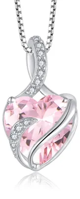 Productafbeelding van Hart Hanger met Birthstone 925 Sterling Zilver