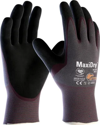 Produktbild von "MaxiDry" (56-424) Nitril-Strickhandschuhe, Kat. 2, Nitrilbeschichtung, handflächenbeschichtet
