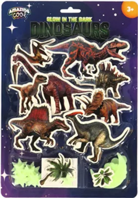 Immagine prodotto di Fantastico set di dinosauri che si illumina al buio | 6 pezzi