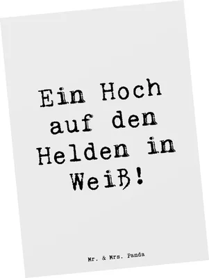 Produktbild von Mr. & Mrs. Panda Postkarte Spruch Arzt Held - Weiß - Geschenk, Fotokarte, Bedanken, Motivation, Danke sagen, Anerkennung, Postkarten, Respekt, einzelkarte, Wertschätzung
