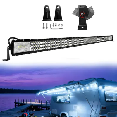 Produktbild von UISEBRT 675W LED Zusatzscheinwerfer für Auto und Offroad, IP67 wasserdicht, Arbeitslichtbar als Nebelscheinwerfer für Gelände und Fahrzeuge