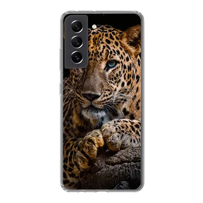 Produktbild von MuchoWow® Handyhülle Schutzhülle Hülle für Samsung Galaxy S21 FE Wildtiere - Panther - Porträt - Schwarz - Tiere Silikon Softcase Handy Hülle - Mobiltelefonhülle
