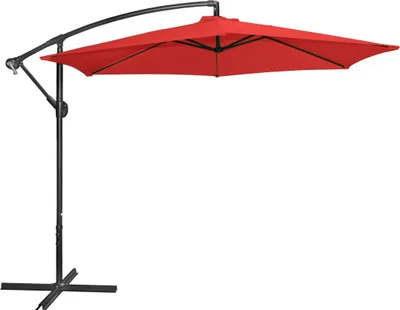 Image de Parasol déporté rond rouge – Diamètre 300 cm