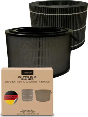 Produktbild von Comedes Ersatzfilter Set (Komplett Set) einsetzbar statt Philips FY3400/30 und FY3401/00 | passend für AC3420 & AC3421 Luftreiniger