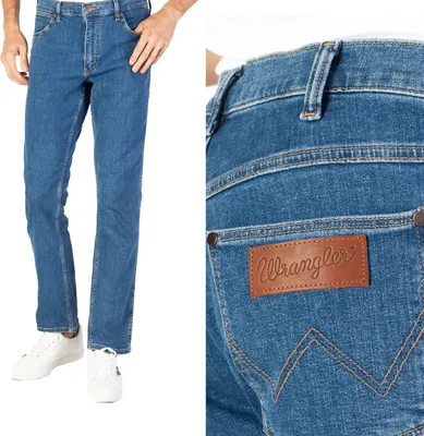 Immagine prodotto di WRANGLER, Jeanshosen da uomo, vestibilità dritta, GREENSBORO, W30 L34, Blau, Jeans, baggyjeans, buggy