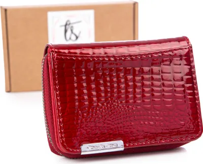 Produktbild von Jennifer Jones kleines Damen Geldbörse Portemonnaie mit Reißverschluss Rot