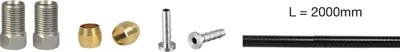 Produktbild von Elvedes Shimano Sm-bh 90 M8 X 0.75 Hydraulischer Bremsschlauch 2 M Schwarz  Schwarz One Size
