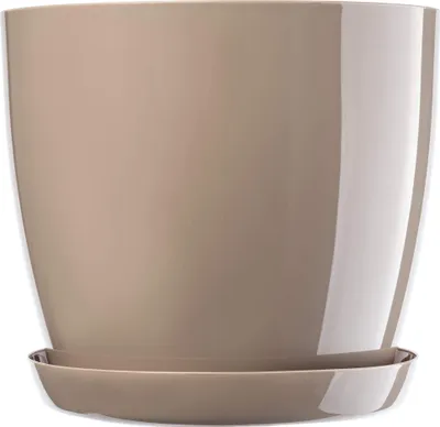 Image de Pot de fleurs KADAX « Turi », pot avec soucoupe, 18 cm, beige