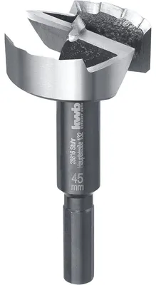 Produktbild von kwb SPEED Forstnerbohrer ø 45 mm aus vergütetem Spezialstahl mit präzisem Wellenschliff, Zentrierspitze, optimal geschärften sowie gehärteten Schneiden und polierter Oberfläche