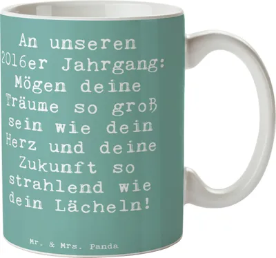 Produktbild von Mr. & Mrs. Panda Tasse Spruch 2016 Geburtstag Glückwunsch - Meeresbrise - Geschenk, Geburtstagsgeschenk, Happy Birthday, Kaffeetasse, Kaffeebecher, Lächeln, Alter, Becher