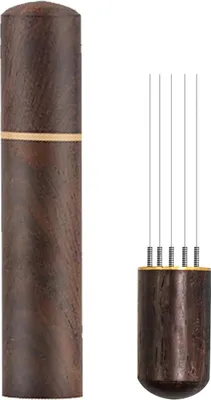 Obrázek produktu pro Přístroj pro čištění kávovarů espresso s 5 tryskami (0,4 mm), dřevěnou rukojetí a stojanem