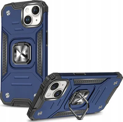 Image de Etui blindé avec grip pour Iphone 15 Plus Wozinsky Ring Armor - Bleu