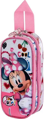 Produktbild von Disney Minnie Maus Too Cute 3D Doppelfedermäppchen, Rosa