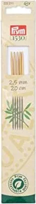 Produktbild von Prym Strumpfstricknadeln 1530, Bambus, 20cm, 2,50mm, Doppelspitzen-Stricknadel, Natürlich/Natur, Bambus, 200 mm, 2,5 mm, 5 Stück(e)