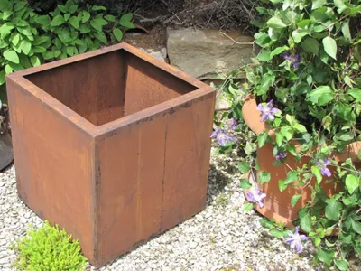 Produktbild von Edelrost Pflanzkübel quadratisch 30 cm - 50 cm Pflanzkübel quadratisch - 30 cm